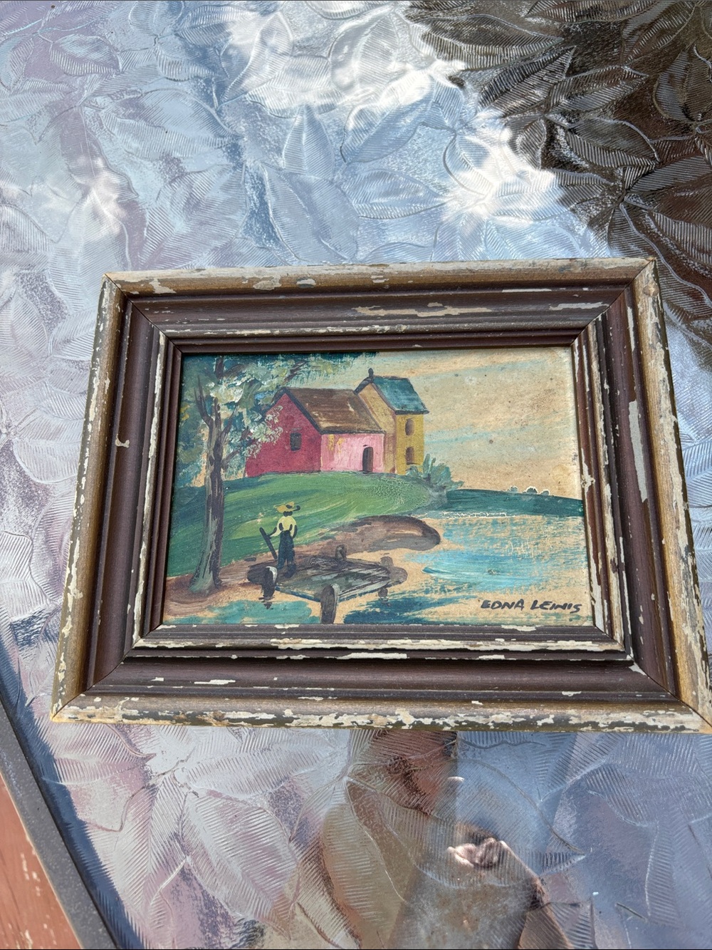 Antique Edna Lewis Painting